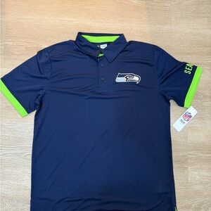 NFL Navy and Green Polo Shirt